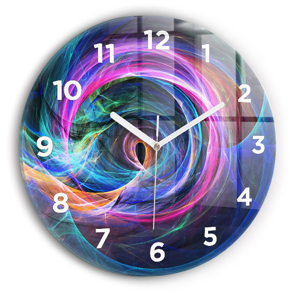 Orologio rotondo Frattale colorato