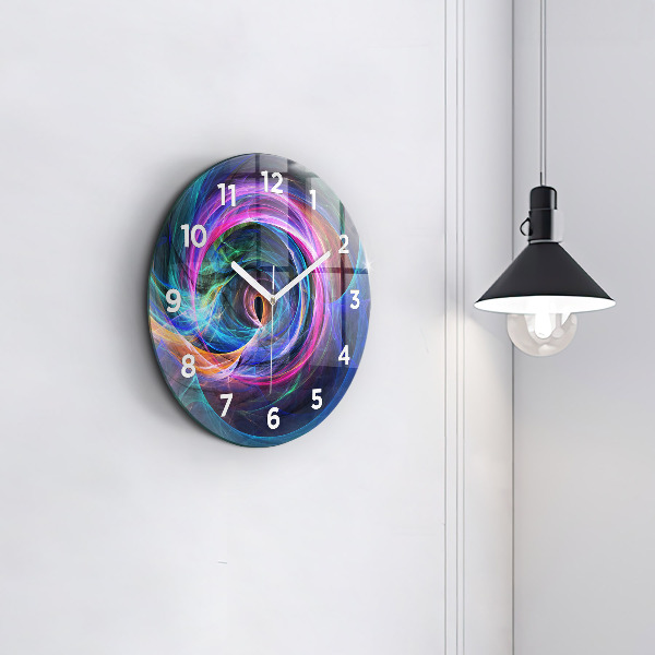 Orologio rotondo Frattale colorato