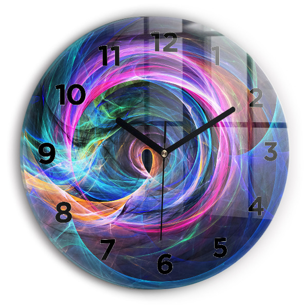 Orologio rotondo Frattale colorato
