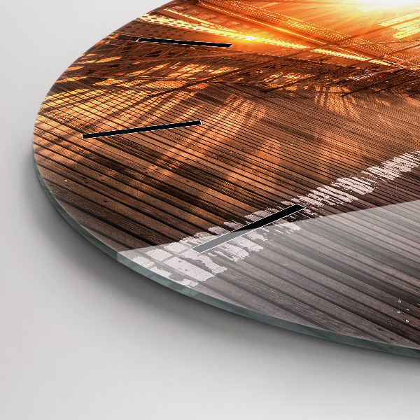 Orologio rotondo Ponte di Brooklyn New York