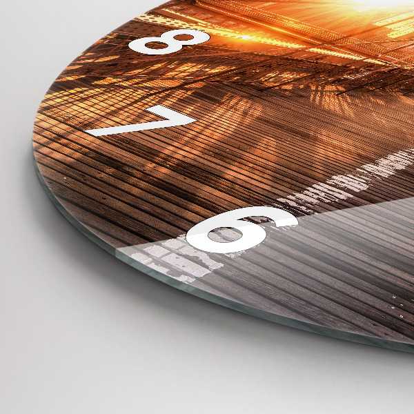 Orologio rotondo Ponte di Brooklyn New York