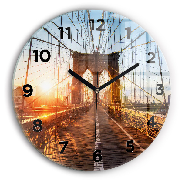 Orologio rotondo Ponte di Brooklyn New York