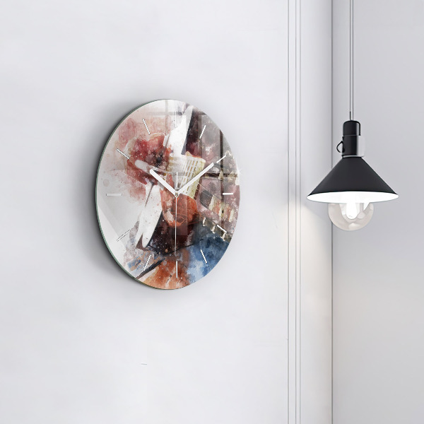 Orologio rotondo Visualizzazione della chitarra