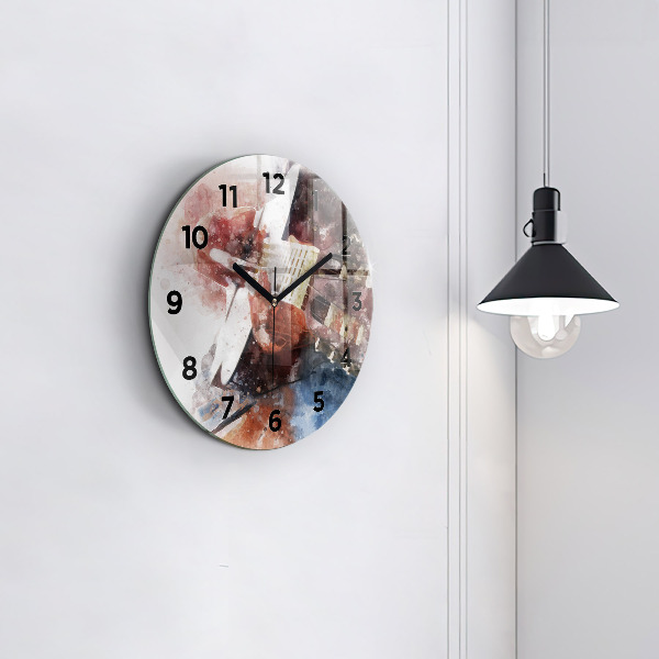 Orologio rotondo Visualizzazione della chitarra
