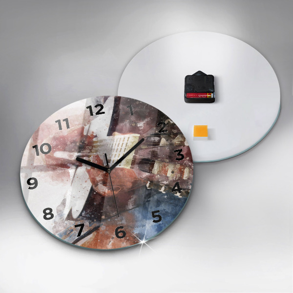 Orologio rotondo Visualizzazione della chitarra