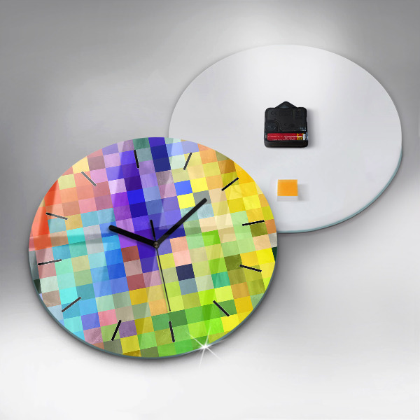 Orologio rotondo Composizione dei quadrati