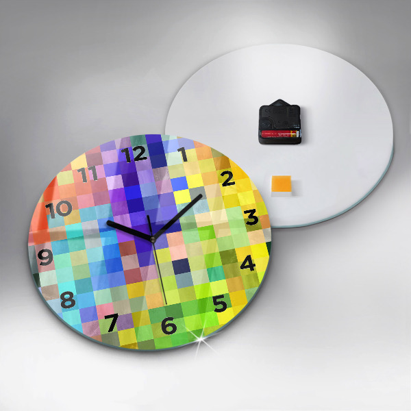 Orologio rotondo Composizione dei quadrati
