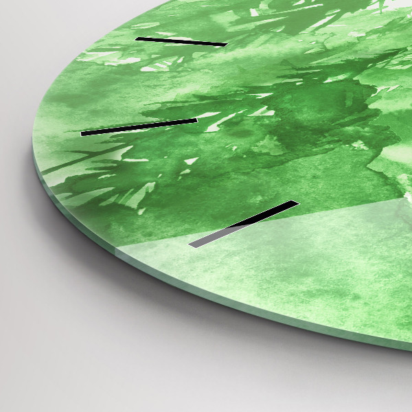 Orologio rotondo Dipingere la foresta verde