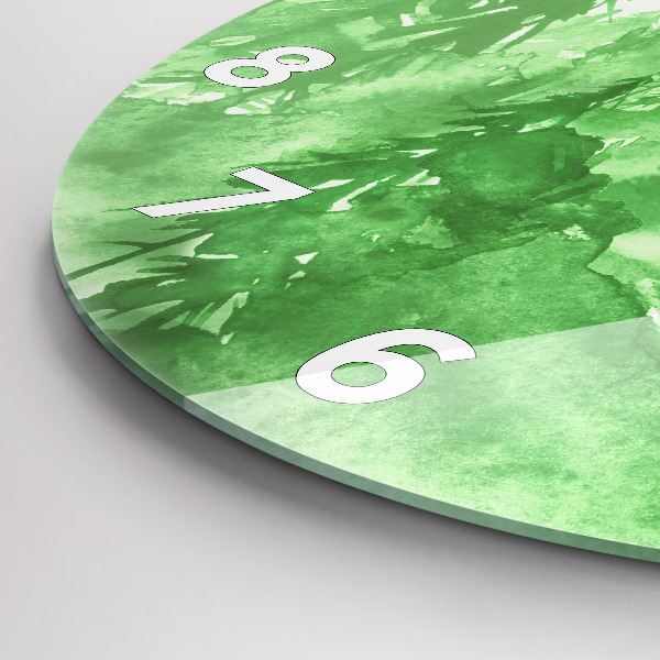 Orologio rotondo Dipingere la foresta verde