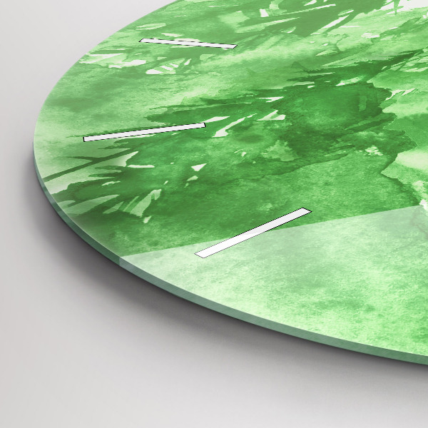 Orologio rotondo Dipingere la foresta verde