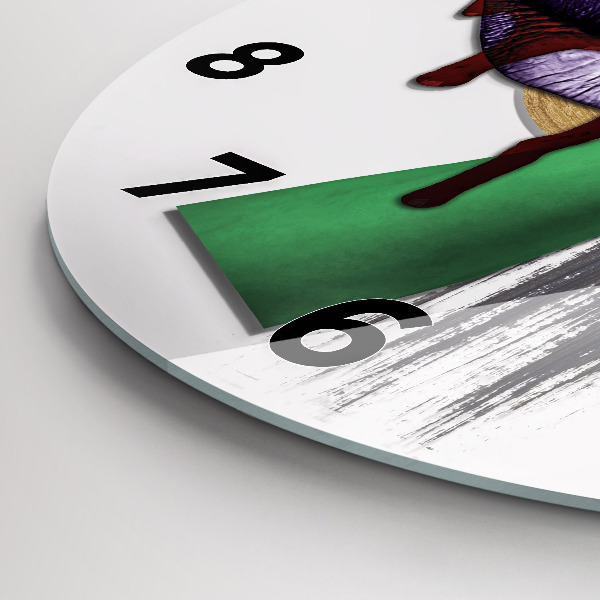 Orologio rotondo collage surrealista