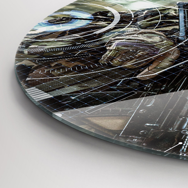 Orologio rotondo Soldato con una pistola