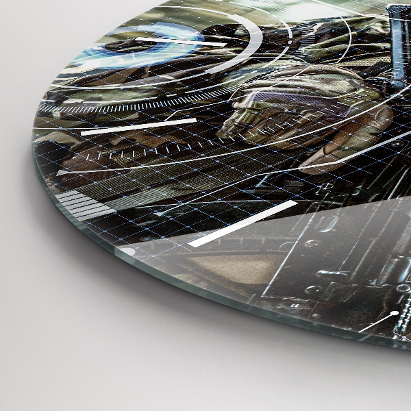 Orologio rotondo Soldato con una pistola