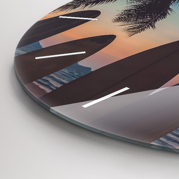 Orologio rotondo Surf sulla spiaggia