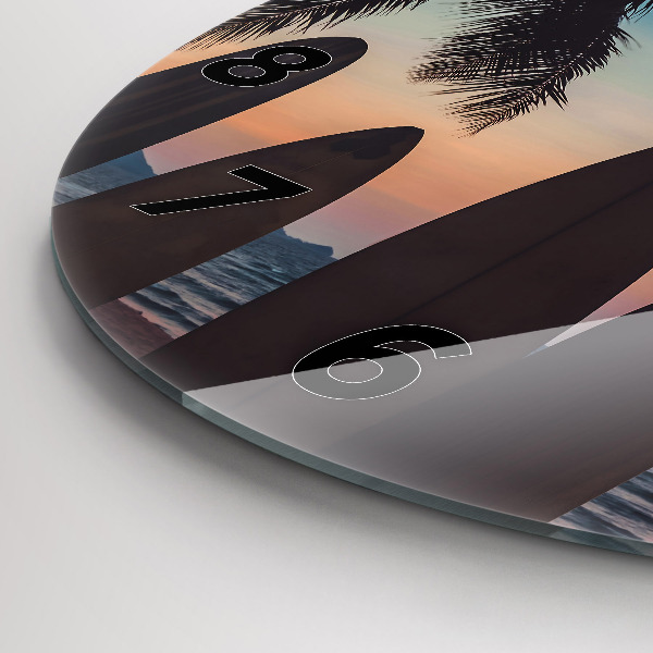 Orologio rotondo Surf sulla spiaggia