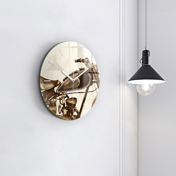Orologio rotondo Moto d'epoca seppia