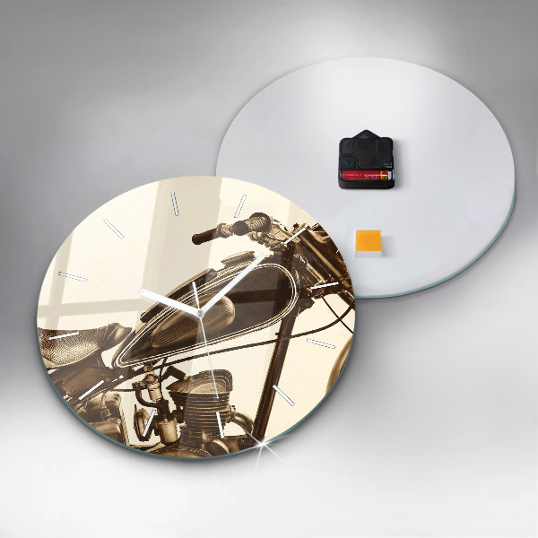 Orologio rotondo Moto d'epoca seppia