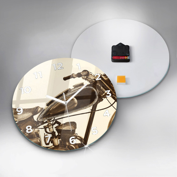 Orologio rotondo Moto d'epoca seppia