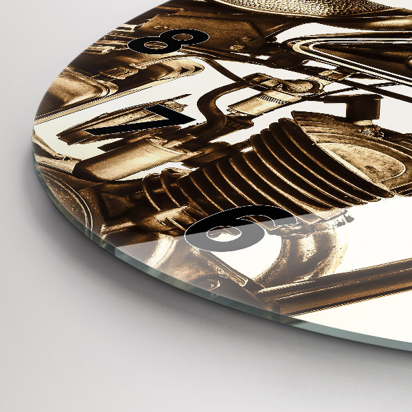 Orologio rotondo Moto d'epoca seppia