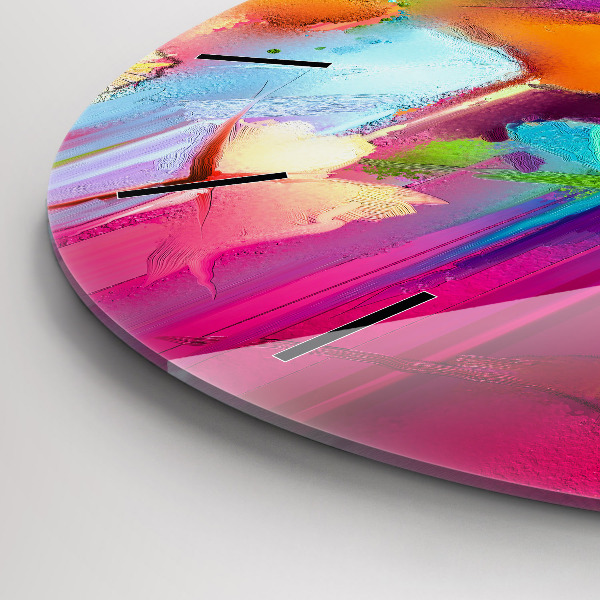 Orologio rotondo Fiori astratti