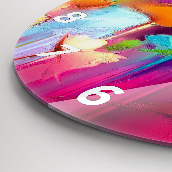 Orologio rotondo Fiori astratti