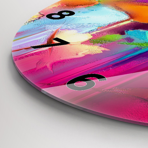 Orologio rotondo Fiori astratti