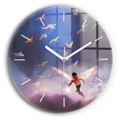 Orologio rotondo Ragazzo con le ali