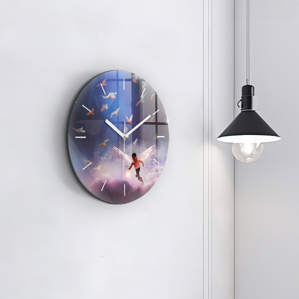 Orologio rotondo Ragazzo con le ali