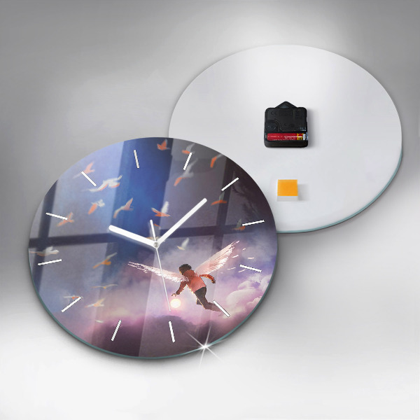 Orologio rotondo Ragazzo con le ali
