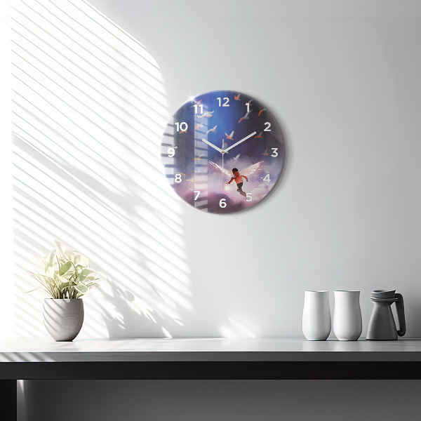 Orologio rotondo Ragazzo con le ali