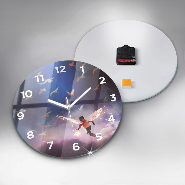 Orologio rotondo Ragazzo con le ali