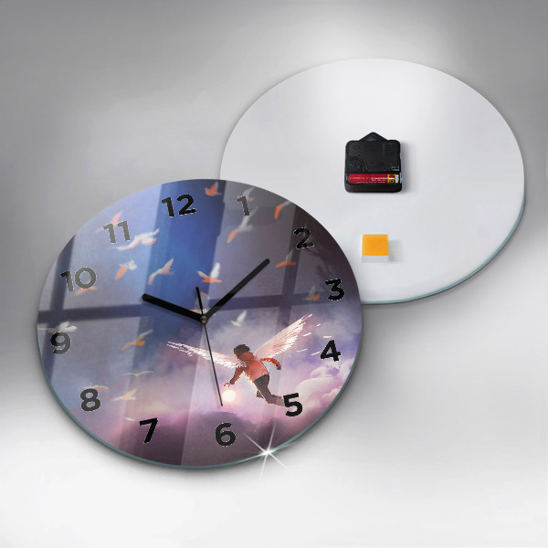 Orologio rotondo Ragazzo con le ali