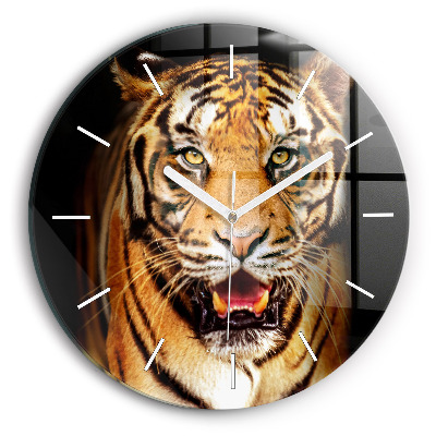 Orologio rotondo Tigre - sguardo selvaggio