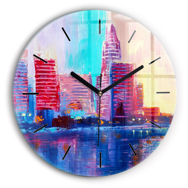 Orologio rotondo Astrazione del grattacielo