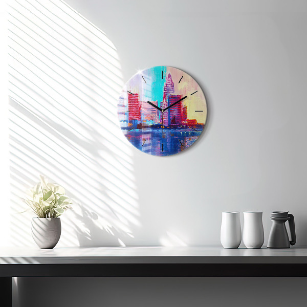 Orologio rotondo Astrazione del grattacielo