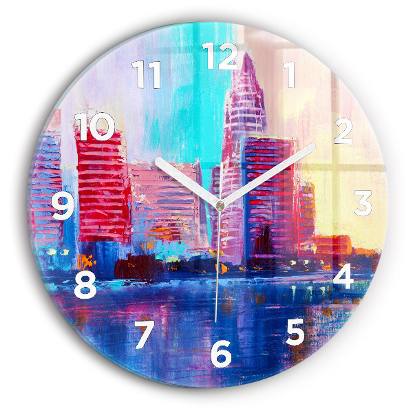 Orologio rotondo Astrazione del grattacielo