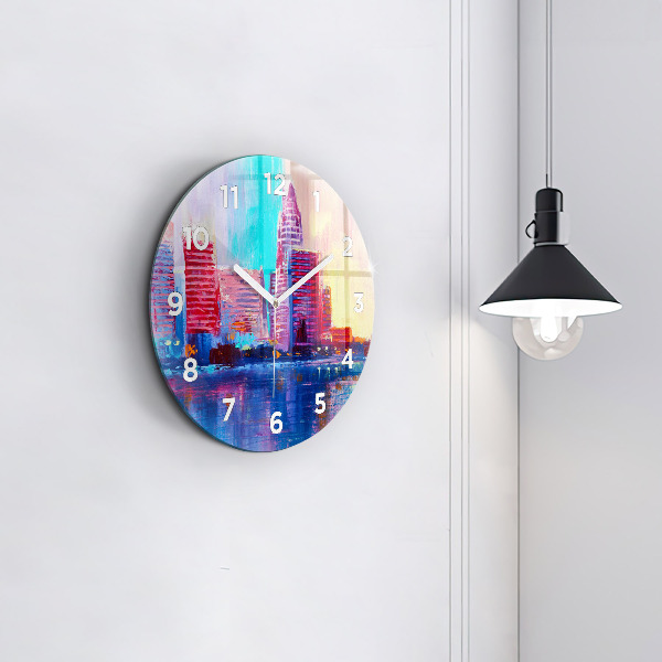 Orologio rotondo Astrazione del grattacielo