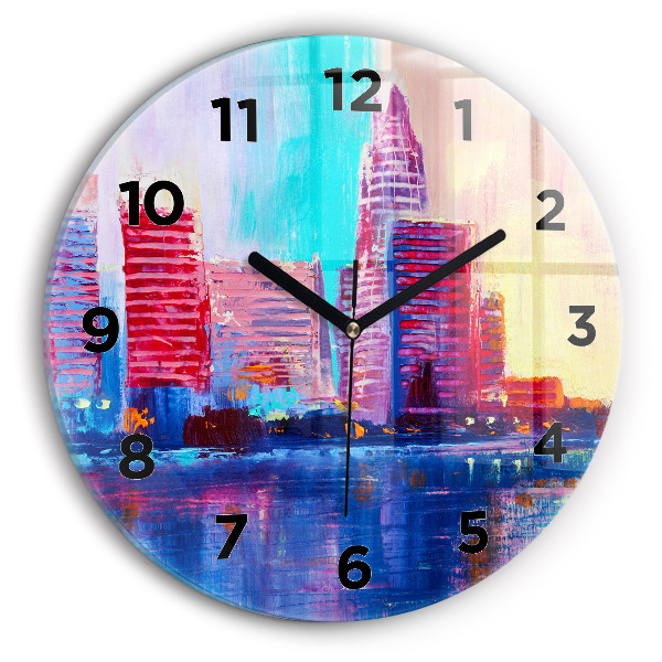 Orologio rotondo Astrazione del grattacielo