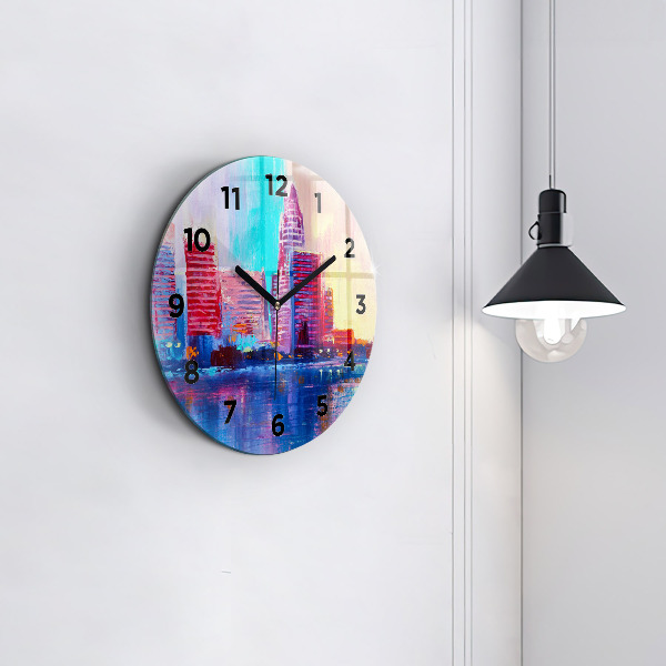 Orologio rotondo Astrazione del grattacielo