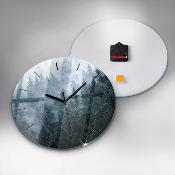 Orologio rotondo Paesaggio montano nebbioso