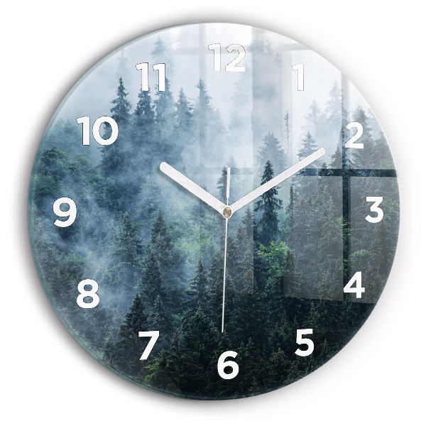 Orologio rotondo Paesaggio montano nebbioso