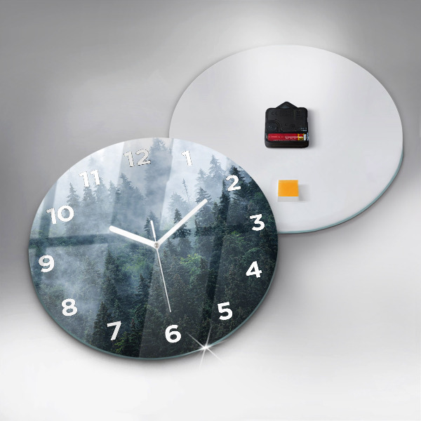 Orologio rotondo Paesaggio montano nebbioso