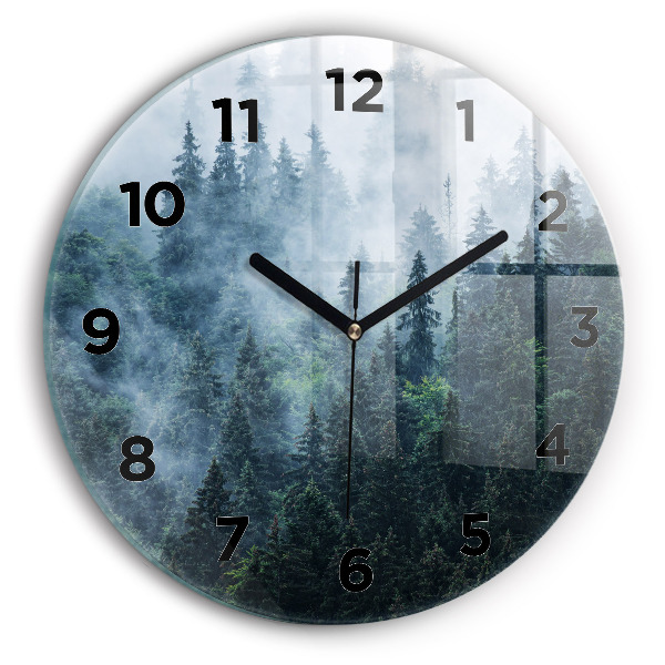 Orologio rotondo Paesaggio montano nebbioso