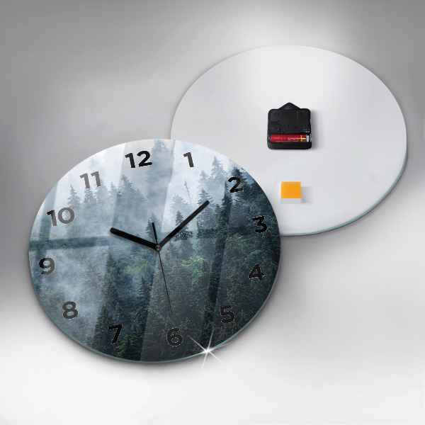 Orologio rotondo Paesaggio montano nebbioso
