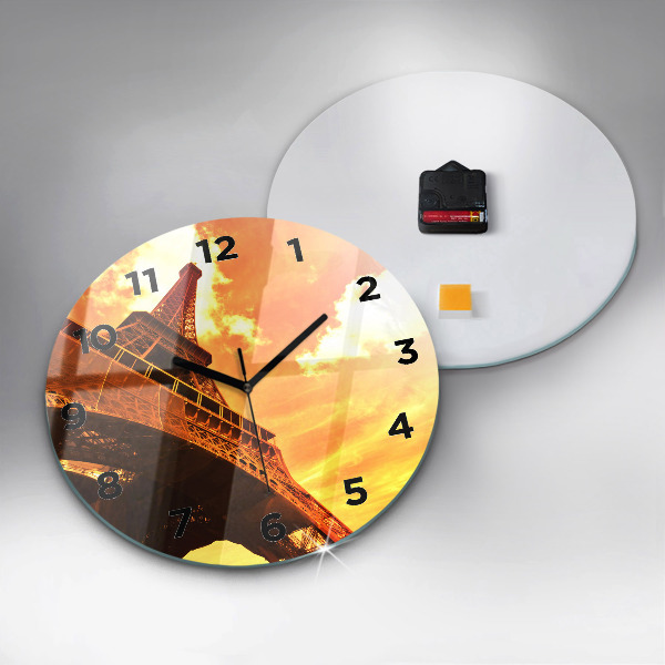 Orologio rotondo La Torre Eiffel a Parigi