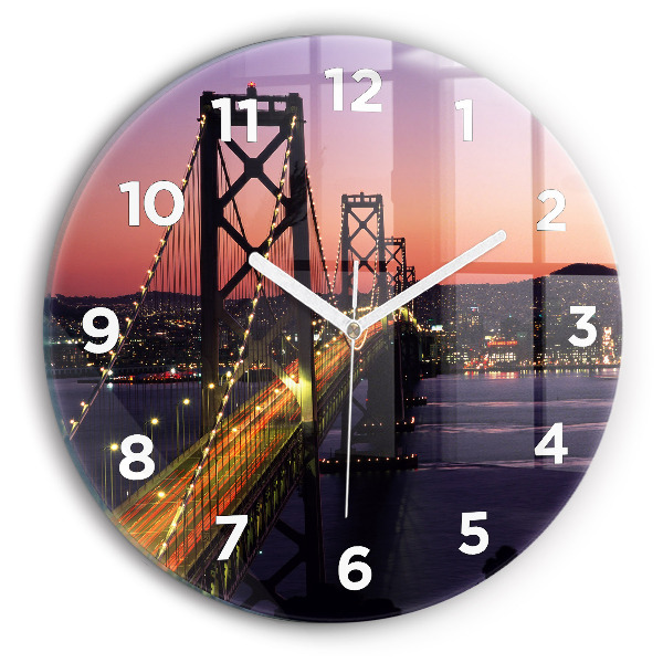 Orologio rotondo tramonto negli Stati Uniti