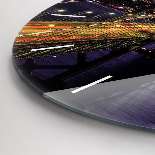 Orologio rotondo tramonto negli Stati Uniti