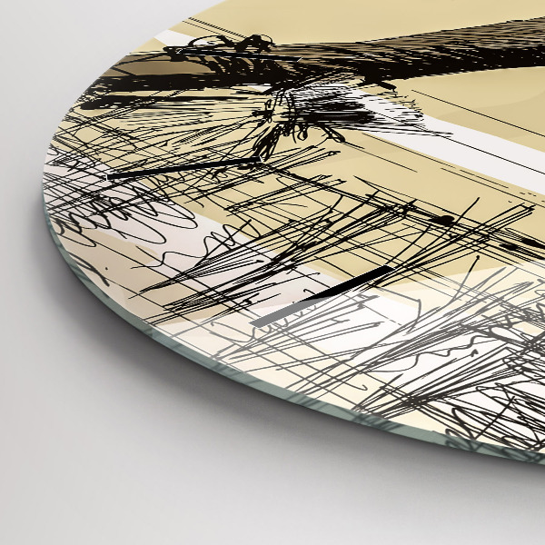 Orologio rotondo Donna che raccoglie il riso