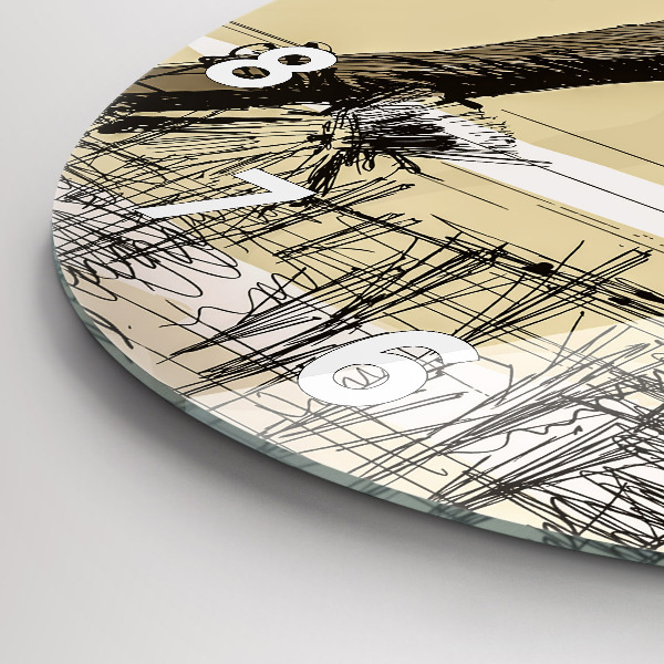 Orologio rotondo Donna che raccoglie il riso