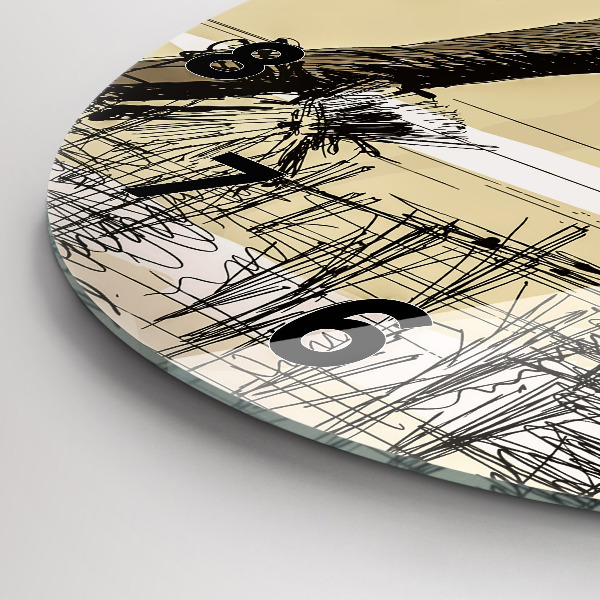 Orologio rotondo Donna che raccoglie il riso